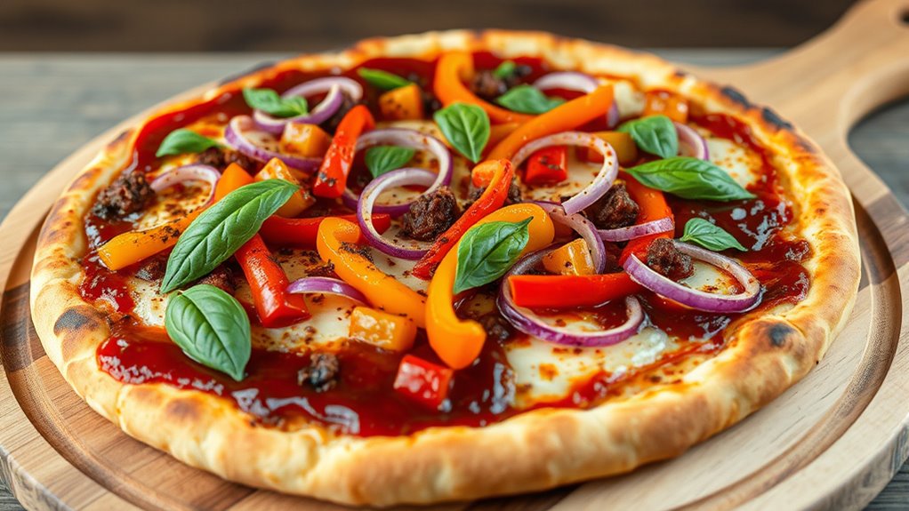 veggie bbq medley pizza